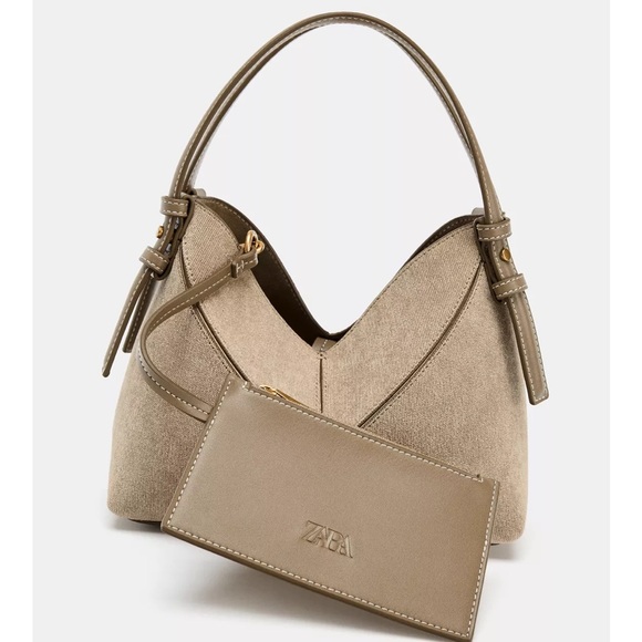 Zara NWT mini shopper handbag purse with crossbody - Picture 6 of 7